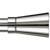 Linea Non-Telescoping Curtain Rod, Chrome, 48''