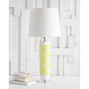 Mercana Byas Lime-Yellow Patterned Ceramic Base Table Lamp 65149