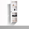 Mob Bathroom Linen Cabinet With 2 Storage Areas, White