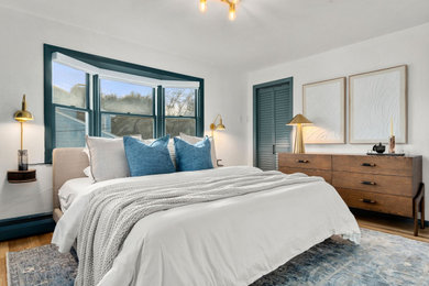 Example of a 1960s bedroom design in Boston