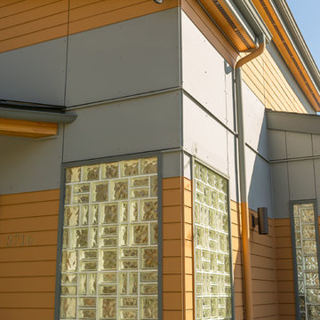 Contemporary windows with modern accents