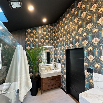 Bathroom wallpaper installation 92127, San Diego