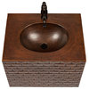 24" Hand Hammered Copper Wall Mount Vanity, Tuscan Design, Faucet Package/Combo