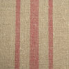 Bastille Love Chair - Khaki Linen with Red Stripe, Reclaimed Oak