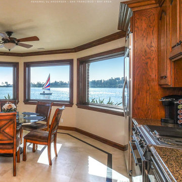 Wood Picture Windows in Fantastic Kitchen - Renewal by Andersen San Francisco Ba