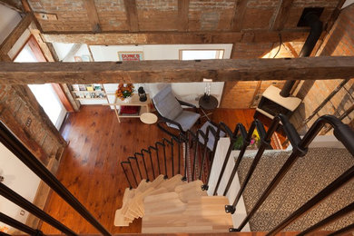 Staircase - rustic staircase idea in Toronto