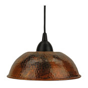 Hand-Hammered Copper Dome Pendant Light