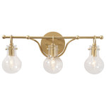 LNC - LNC Modern 3-Light Matte Gold Teaedrop Shade Clear Glass Bathroom Lighting - At LNC, we always believe that Classic is the Timeless Fashion, Liveable is the essential lifestyle, and Natural is the eternal beauty. Every product is an artwork of LNC, we strive to combine timeless design aesthetics with quality, and each piece can be a lasting appeal.