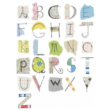"Alphabet I" Digital Paper Print by Courtney Prahl, 14"x18"