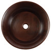 Copernicus Copper 16" Round Vessel Bath Sink with Ashfield Faucet Kit