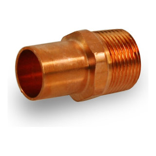 Sweat Connection Pvc Adapter Fitting With Male Sweat To Male Threaded Connects, 0.5