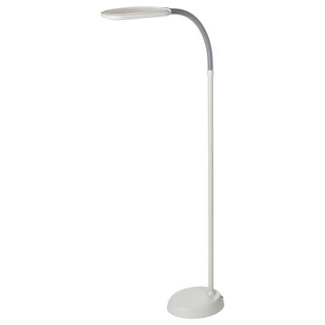 Brightech Litespan LED 2nd Edition Reading Floor Lamp with Cool, Soft & Warm, Al