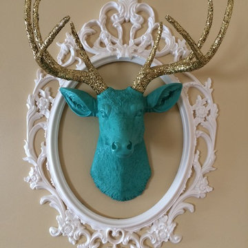 Deer by White Faux Taxidermy