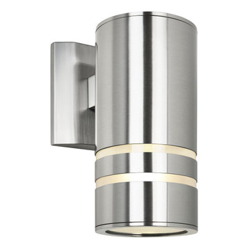 Kira Home Rockwell 8.5" Weatherproof Porch Light, Metal Cylinder Wall Sconce