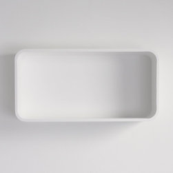 LUSSO STONE SOLID SURFACE STONE RESIN STORAGE CUBE MATT FINISH 600 CURVE - Products