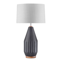 Grooves Table Lamp | Matte Black - Table Lamps