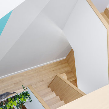 Williamsburg Townhouse - View from Den down to Main Stair and 2nd Floor Hall