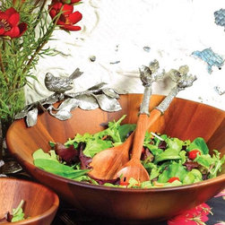 Chickadee Salad Serving Bowl - Serving And Salad Bowls