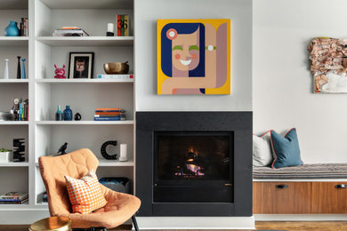 Living room - contemporary living room idea in New York