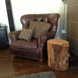 Solid Wood Log Stump Side Tables - Side Tables And End Tables