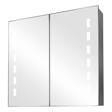 Sacha Ambient Light Demisting Bathroom Cabinet, With Under-Cabinet Lighting