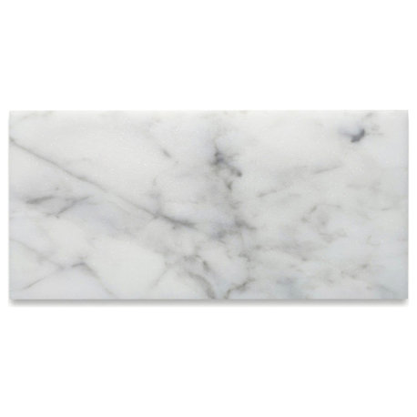4x8 Carrara White Marble Wall Floor Tile Polished Bianco Venato, 100 sq.ft.