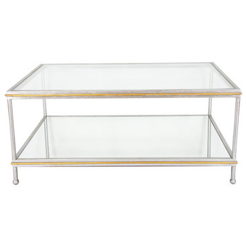 Balder Black And Gold Coffee Table, Silver And Gold Coffee Table