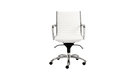 Eurostyle Dirk Low Back Office Chair in White/Chrome