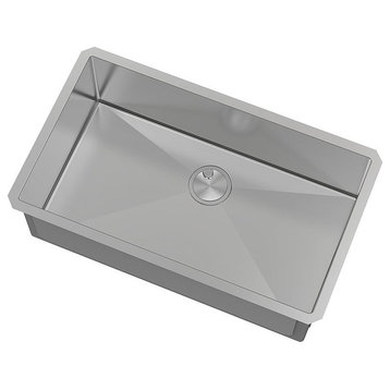 Transolid Diamond Titan Stainless 32" Undermount Kitchen Sink, Stainless Steel