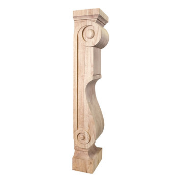 Scandinavian Romanesque Wood Fireplace / Mantel Corbel.8 x 6 x 36.: Maple.