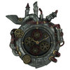 Magnum Opus Steampunk Style Wall Clock With Moving Gears