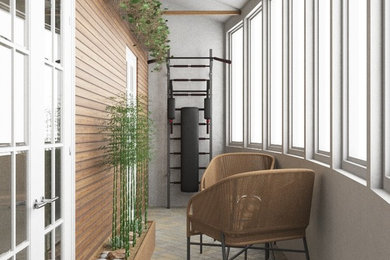 Пример оригинального дизайна: балкон и лоджия в современном стиле