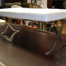 Leather White Bench - Products