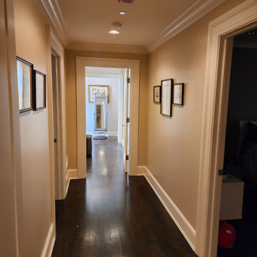 Hallway wallpaper installation in Detroit, Mi