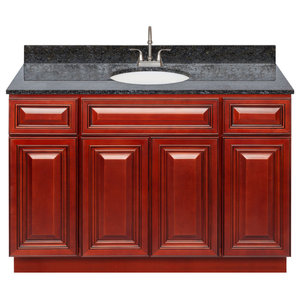 Ronbow Torino Solid Wood 48 Vanity Cabinet Base Antique Black Traditional Bathroom Vanities And Sink Consoles By Buildcom Houzz