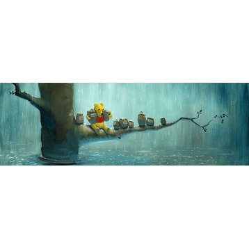 Disney Fine Art, Waiting Out The Rain, Rob Kaz, Rolled