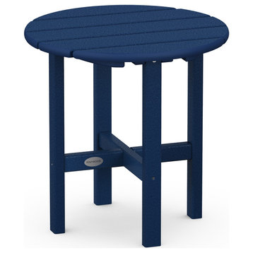 Polywood Round 18" Side Table, Navy