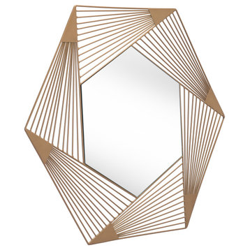 Aspect Hexagonal Mirror Gold