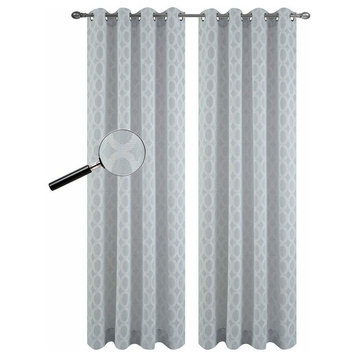 Napa Sheer Curtain Panels, Set of 2, Gray, 84"