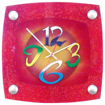 TV Red Wall Clock