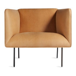 Blu Dot Dandy Leather Lounge Chair - Outdoor Chaise Lounges