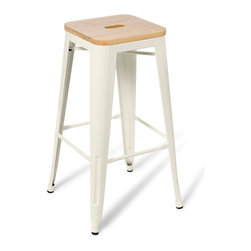 Industry Bar Stool with ash top - Bar Stools And Counter Stools