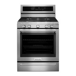 KitchenAid - KitchenAid 30" Gas Range with Warming Drawer, Stainless Steel - Gas Ranges And Electric Ranges