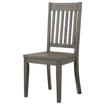 A-America Huron Slatback Dining Side Chair in Distressed Gray (Set of 2)