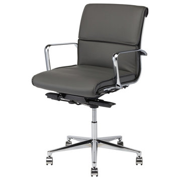 Lucia Grey Naugahyde Office Chair, HGJL288