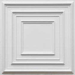 222 White Matte Faux Tin Ceiling Tile 24x24 - Ceiling Tile
