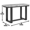 Lucca Gray Marble and Espresso Wood Sofa Table