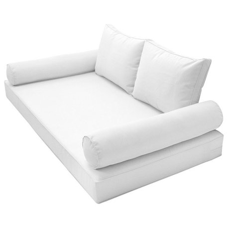 S1 Twin Size 5PC Pipe Daybed Mattress Cushion Bolster Pillow Complete Set AD106
