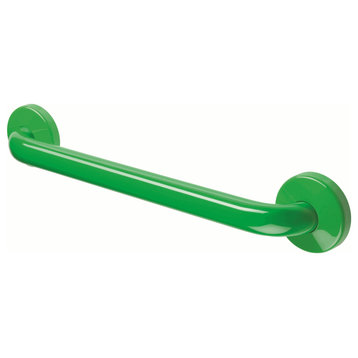 30 Inch Grab Bar With Safety Grip, Wall Mount Coated Grab Bar, Green