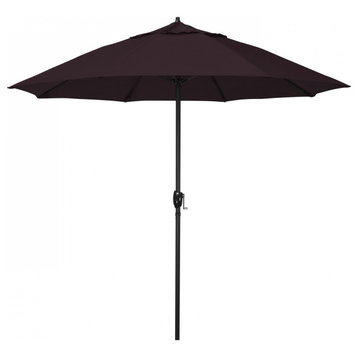 9' Patio Umbrella Bronze Pole Fliberglass Rib Auto Tilt Pacifica, Purple
